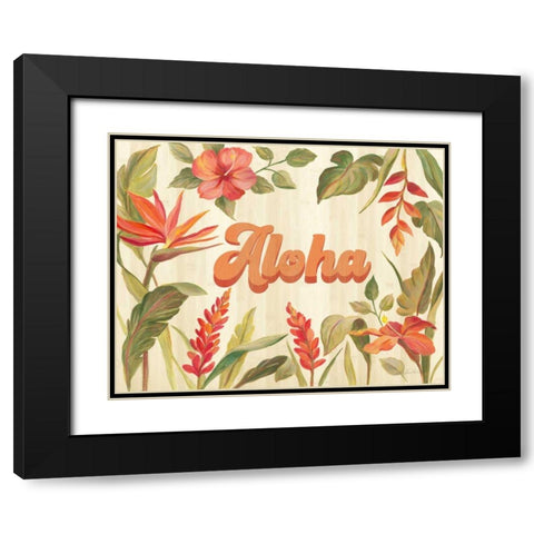Tropical Garden VIII Black Modern Wood Framed Art Print with Double Matting by Vassileva, Silvia