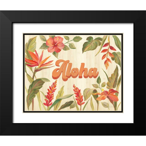 Tropical Garden VIII Black Modern Wood Framed Art Print with Double Matting by Vassileva, Silvia