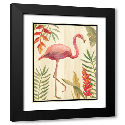 Tropical Garden IX Black Modern Wood Framed Art Print with Double Matting by Vassileva, Silvia