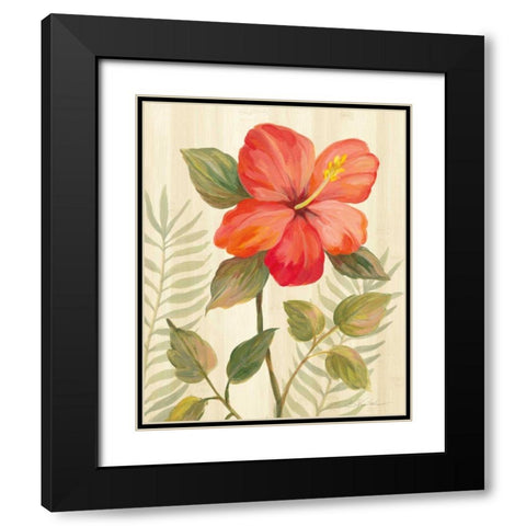 Tropical Garden XI Black Modern Wood Framed Art Print with Double Matting by Vassileva, Silvia