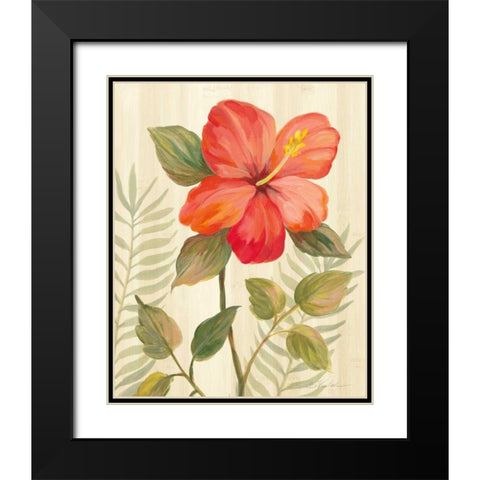 Tropical Garden XI Black Modern Wood Framed Art Print with Double Matting by Vassileva, Silvia