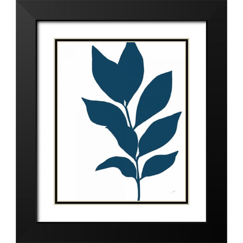 Navy Branch II Black Modern Wood Framed Art Print with Double Matting by Panganiban, Karyn