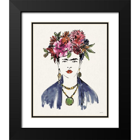 Frida Portrait I Black Modern Wood Framed Art Print with Double Matting by Tavoletti, Anne