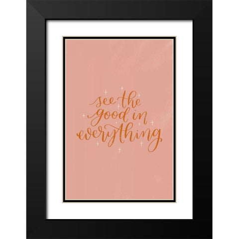 Mod Glam See the Good II Black Modern Wood Framed Art Print with Double Matting by Thorns, Becky