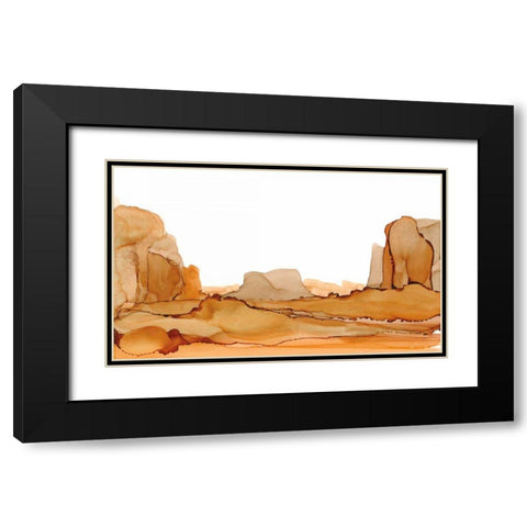 Brownscape I Black Modern Wood Framed Art Print with Double Matting by Paschke, Chris