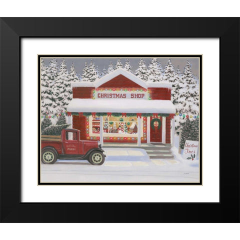 Holiday Moments II Gray Black Modern Wood Framed Art Print with Double Matting by Wiens, James