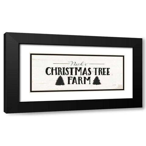 Christmas in the Heartland VI BW Black Modern Wood Framed Art Print with Double Matting by Wiens, James