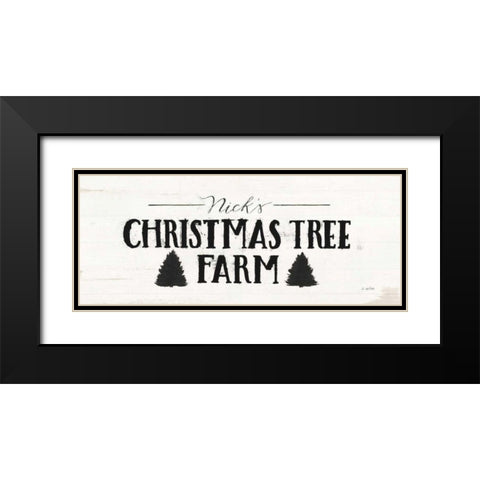 Christmas in the Heartland VI BW Black Modern Wood Framed Art Print with Double Matting by Wiens, James