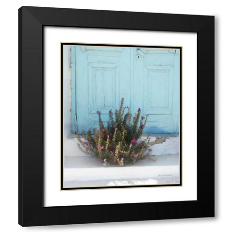 Santorini I Black Modern Wood Framed Art Print with Double Matting by Miller, Sara Zieve