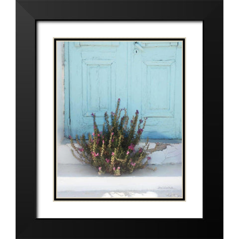 Santorini I Black Modern Wood Framed Art Print with Double Matting by Miller, Sara Zieve