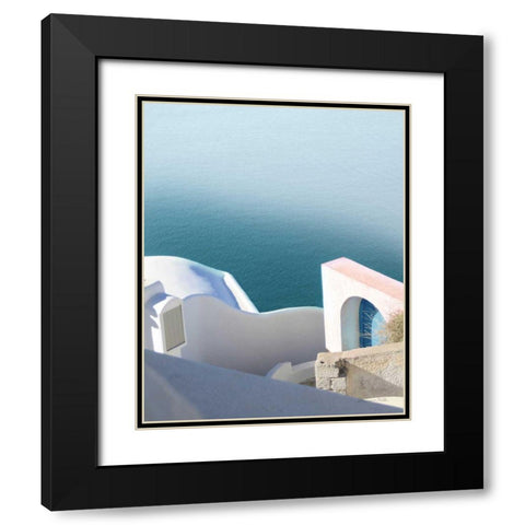 Santorini II Black Modern Wood Framed Art Print with Double Matting by Miller, Sara Zieve