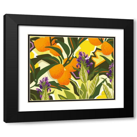 Citrus Sage I Black Modern Wood Framed Art Print with Double Matting by Gallagher, Megan