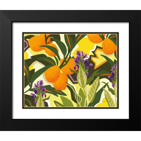 Citrus Sage I Black Modern Wood Framed Art Print with Double Matting by Gallagher, Megan