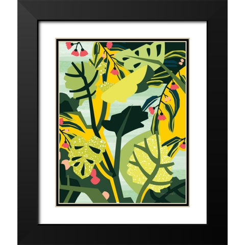 Eucalyptus Mint II Black Modern Wood Framed Art Print with Double Matting by Gallagher, Megan
