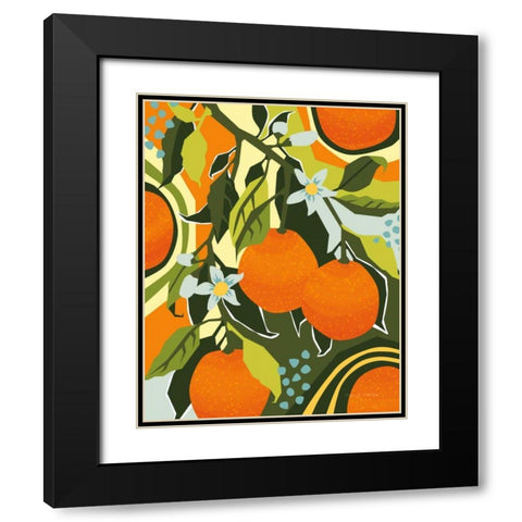 Sweet Clementine II Black Modern Wood Framed Art Print with Double Matting by Gallagher, Megan