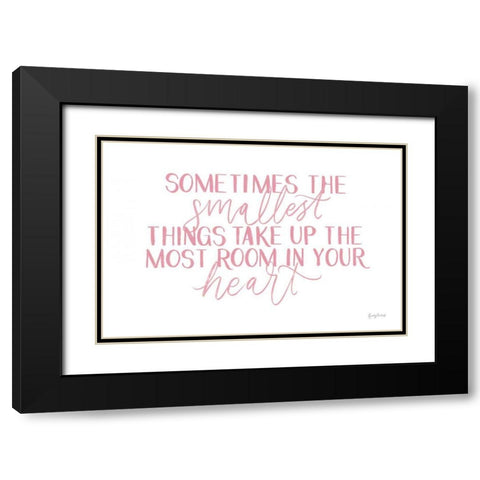Little Child II Pink Black Modern Wood Framed Art Print with Double Matting by Thorns, Becky