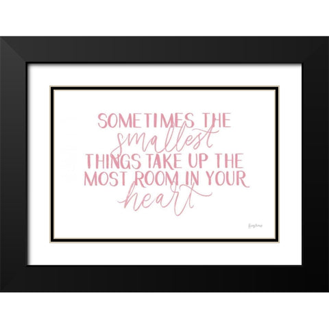 Little Child II Pink Black Modern Wood Framed Art Print with Double Matting by Thorns, Becky