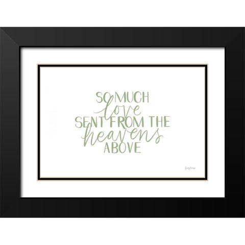 Little Child III Sage Black Modern Wood Framed Art Print with Double Matting by Thorns, Becky