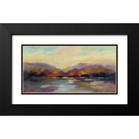 Fall Sunset Black Modern Wood Framed Art Print with Double Matting by Vassileva, Silvia