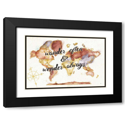Colorful World I Neutral Black Modern Wood Framed Art Print with Double Matting by Aiken, Jess