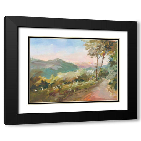 Valley Views Black Modern Wood Framed Art Print with Double Matting by Nai, Danhui