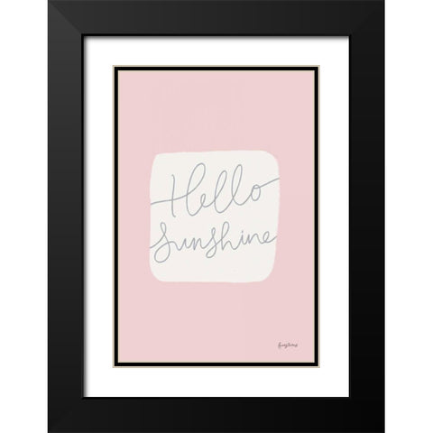 Calm Home V Blush Black Modern Wood Framed Art Print with Double Matting by Thorns, Becky