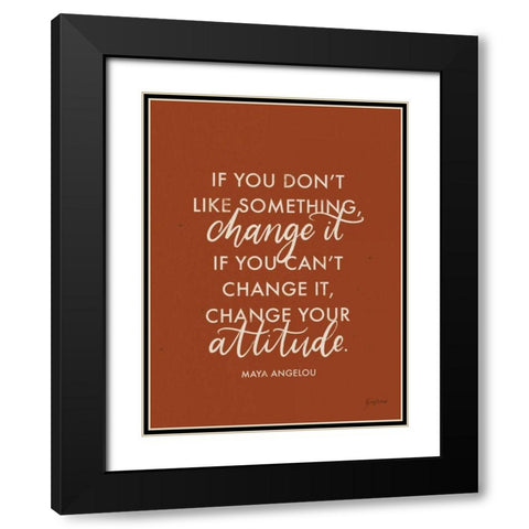 Words of Wisdom I Rust Crop Black Modern Wood Framed Art Print with Double Matting by Thorns, Becky