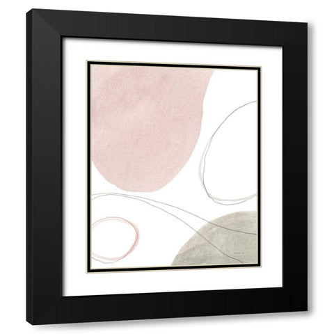 Threads of Motion I Black Modern Wood Framed Art Print with Double Matting by Nai, Danhui