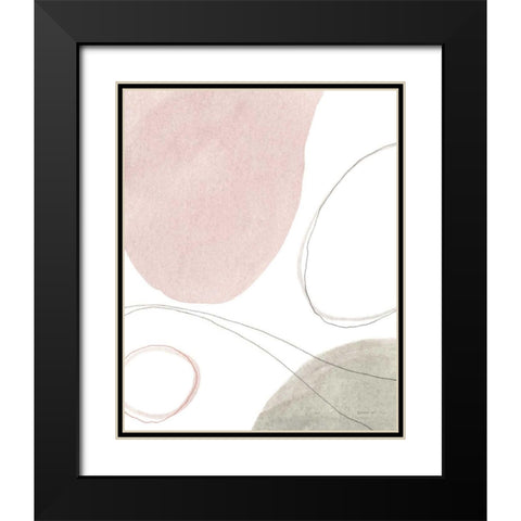 Threads of Motion I Black Modern Wood Framed Art Print with Double Matting by Nai, Danhui