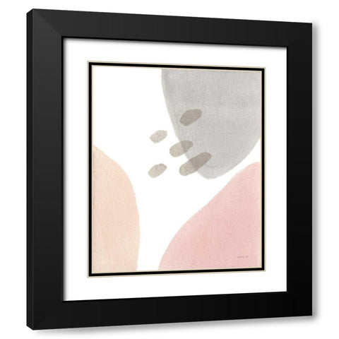 Abstract Tidepool I Black Modern Wood Framed Art Print with Double Matting by Nai, Danhui