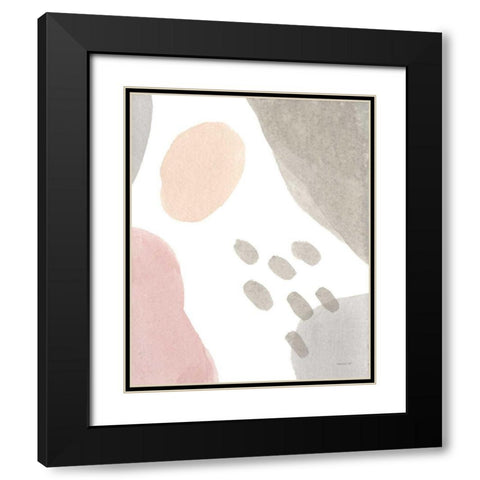 Abstract Tidepool II Black Modern Wood Framed Art Print with Double Matting by Nai, Danhui