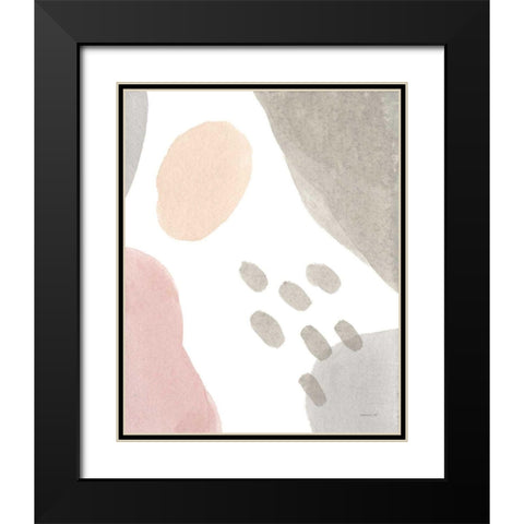 Abstract Tidepool II Black Modern Wood Framed Art Print with Double Matting by Nai, Danhui