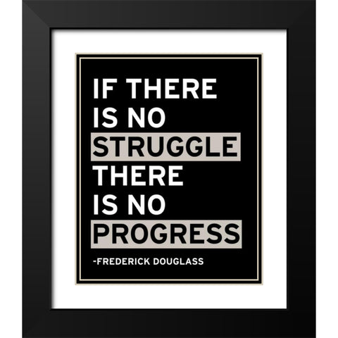 Motivation I Black Modern Wood Framed Art Print with Double Matting by Wild Apple Portfolio