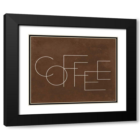 Coffee I Black Modern Wood Framed Art Print with Double Matting by Aiken, Jess