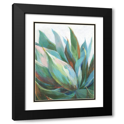 Agave Crop Black Modern Wood Framed Art Print with Double Matting by Nai, Danhui