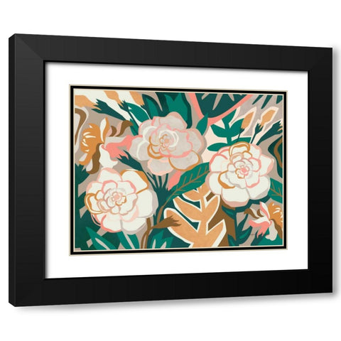 Gardenia I Black Modern Wood Framed Art Print with Double Matting by Gallagher, Megan