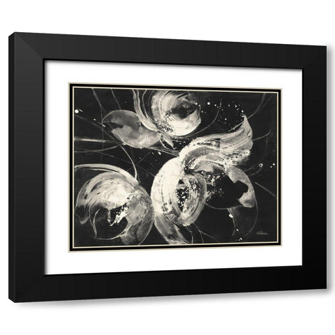 Bold II Dark Black Modern Wood Framed Art Print with Double Matting by Hristova, Albena