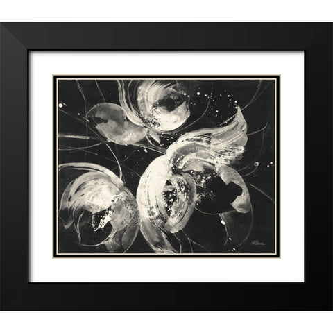 Bold II Dark Black Modern Wood Framed Art Print with Double Matting by Hristova, Albena