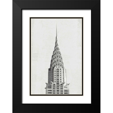 Chrysler Building NYC Black Modern Wood Framed Art Print with Double Matting by Wild Apple Portfolio