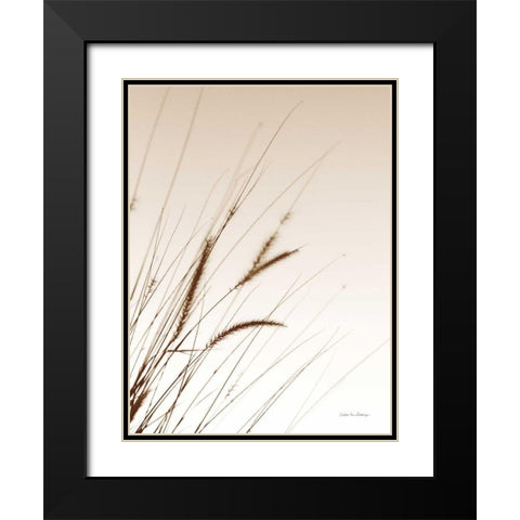 Field Grasses I Sepia Black Modern Wood Framed Art Print with Double Matting by Van Swearingen, Debra