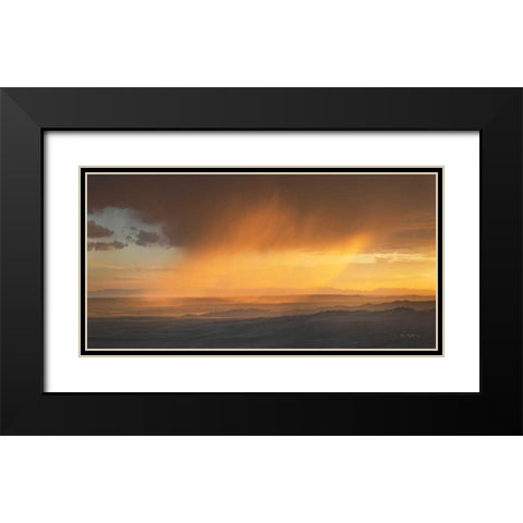 Sunset Clouds in the Tetons Black Modern Wood Framed Art Print with Double Matting by Majchrowicz, Alan