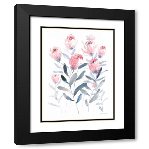 All the Protea Black Modern Wood Framed Art Print with Double Matting by Nai, Danhui