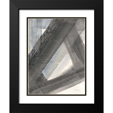Under the Bridge I Black Modern Wood Framed Art Print with Double Matting by Hristova, Albena