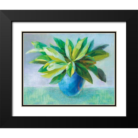 Plant Still Life Black Modern Wood Framed Art Print with Double Matting by Nai, Danhui