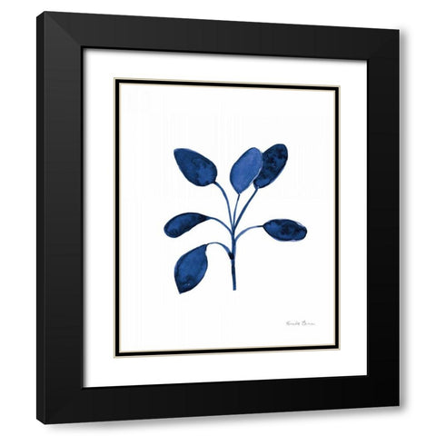 Fresh and Blue VII Black Modern Wood Framed Art Print with Double Matting by Zaman, Farida