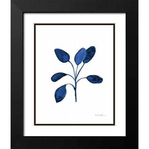 Fresh and Blue VII Black Modern Wood Framed Art Print with Double Matting by Zaman, Farida