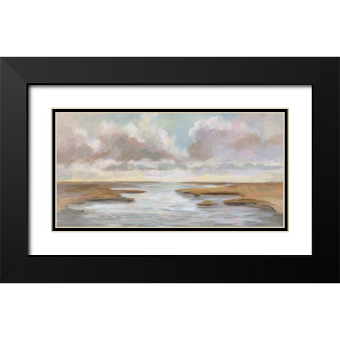 Tranquil View Black Modern Wood Framed Art Print with Double Matting by Vassileva, Silvia