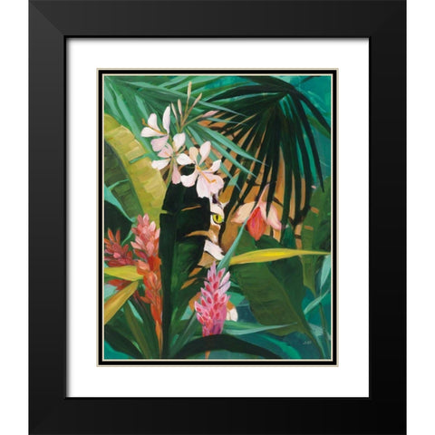 Hidden Jungle I Black Modern Wood Framed Art Print with Double Matting by Purinton, Julia