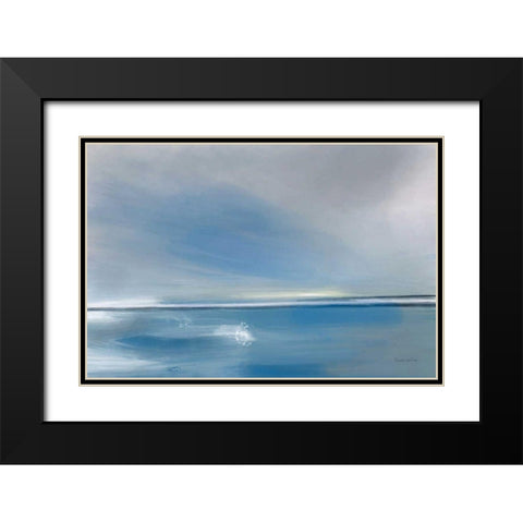 Shining Sea Black Modern Wood Framed Art Print with Double Matting by Charro, Mercedes Lopez