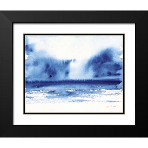 Ocean Blue IV Black Modern Wood Framed Art Print with Double Matting by Valle, Aimee Del